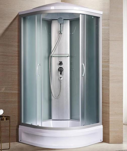 Душевая кабина River Nara 90х90 см с крышей NARA 90/24 MT (детальная фотография), полукруглые, четверть круга
