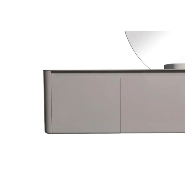 Тумба с раковиной подвесная Black&White Universe 140 см правосторонняя 9151401 (детальная фотография), серая