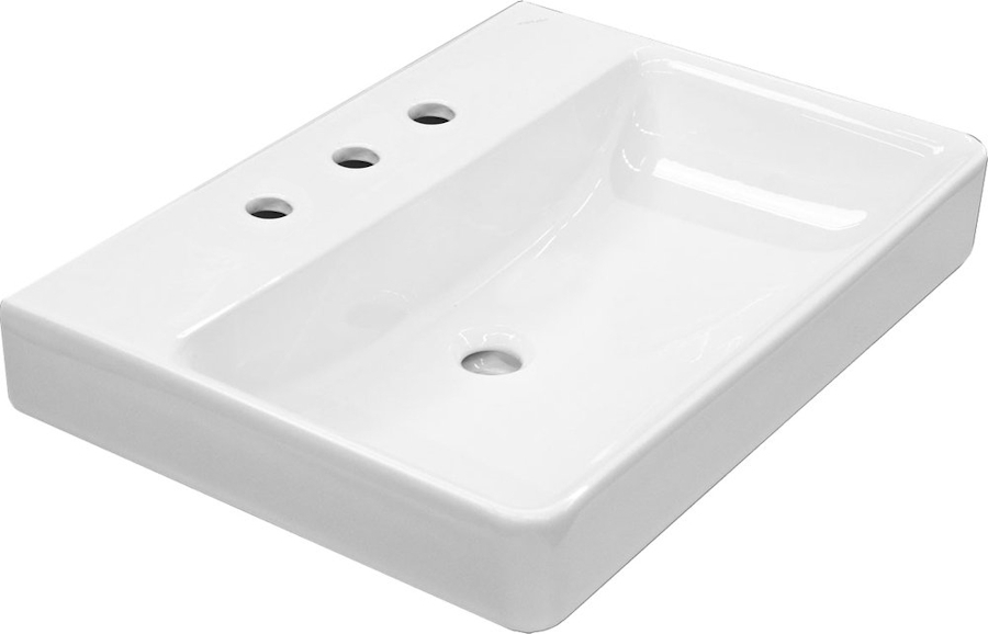 Раковина Laufen Pro S 65 см с 3 отверстиями для смесителя, без отверстия перелива 8.1096.4.000.158.1 (детальная фотография)