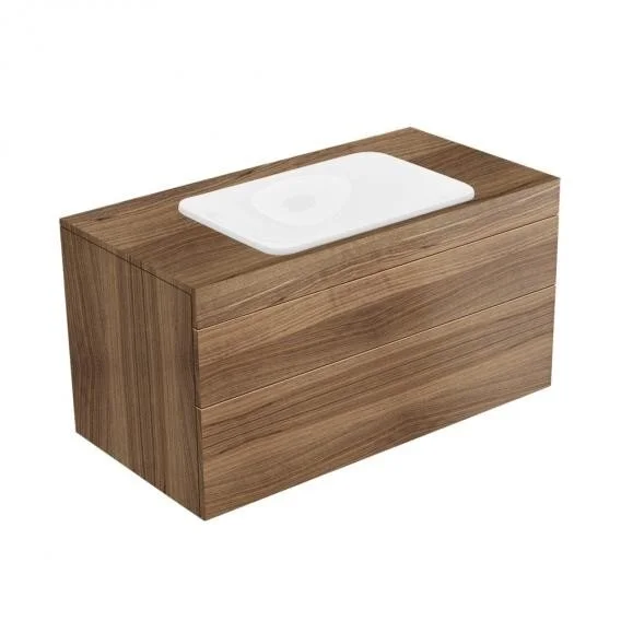 Тумба для раковины, шпон, корпус и фасад орех, Keuco Edition 400 31572 680100 (детальная фотография)