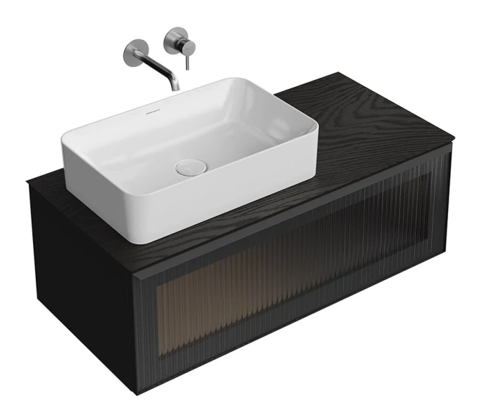 Раковина Kerama Marazzi Plaza 55 см прямоугольная PLR.wb.55q (детальная фотография), белые