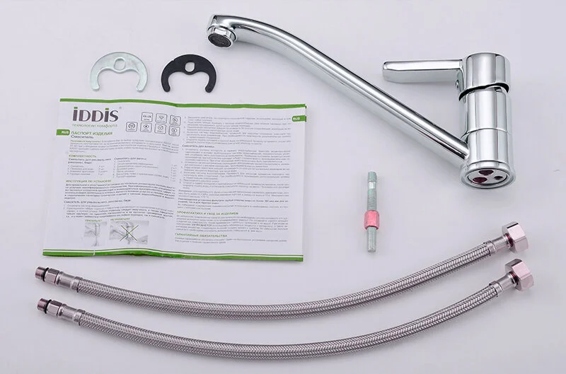 Смеситель для кухни IDDIS Sena с поворотным изливом SENSB00i05 (детальная фотография), однорычажные, двухрычажные