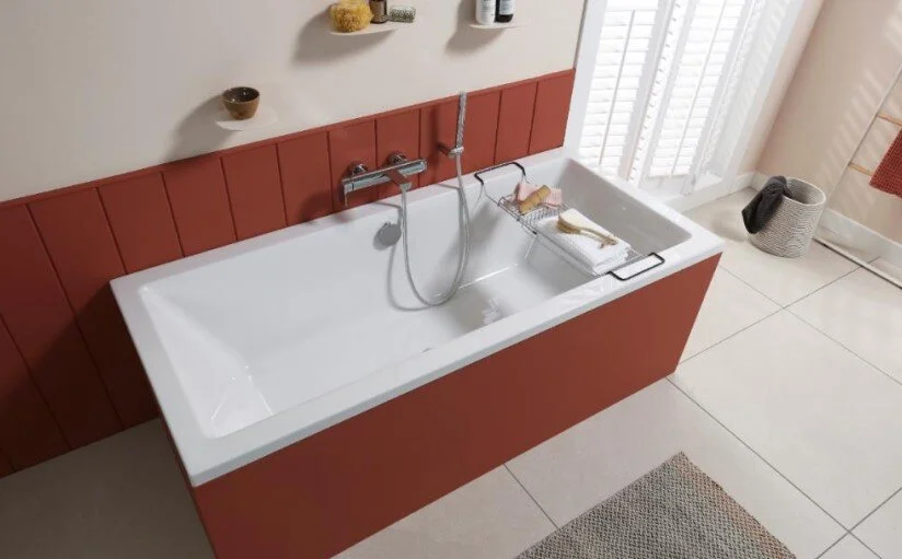 Ванна акриловая Villeroy & Boch Targa Plus Duo UBA170NES2V-01, 170 x 75 см, альпийский белый (детальная фотография), современныe, hi-tech