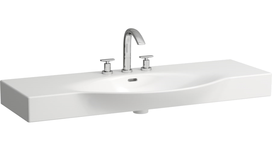 Раковина Laufen Palace 120 см с 3 отверстиями для смесителя 8.1170.4.000.108.1 (детальная фотография)