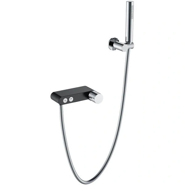 Смеситель для ванны Boheme Stick черный/хром 123-BCR (детальная фотография)