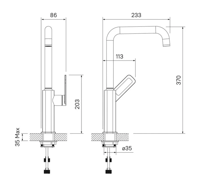 Смеситель для кухни IDDIS Slide белый матовый SLIWT00i05 (детальная фотография), для кухни