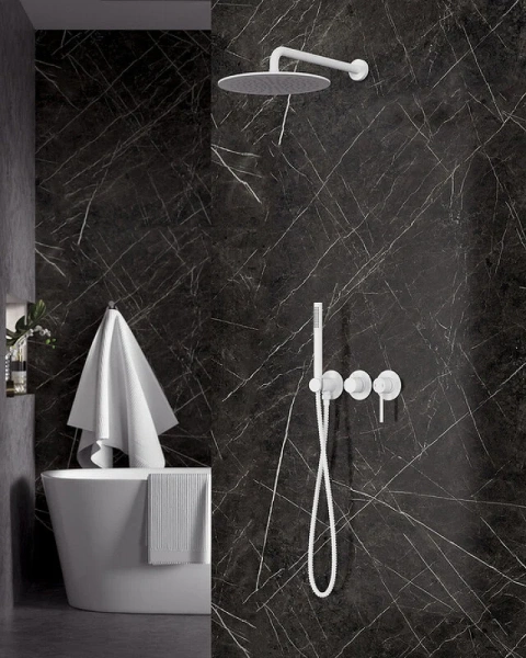 Душевой комплект Timo Saona белый SX-2349/16SM (детальная фотография), современные, hi-tech