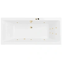 Ванна гидромассажная Excellent Pryzmat Line 180 x 80 см, белый/золото, WAEX.PRY18.LINE.GL