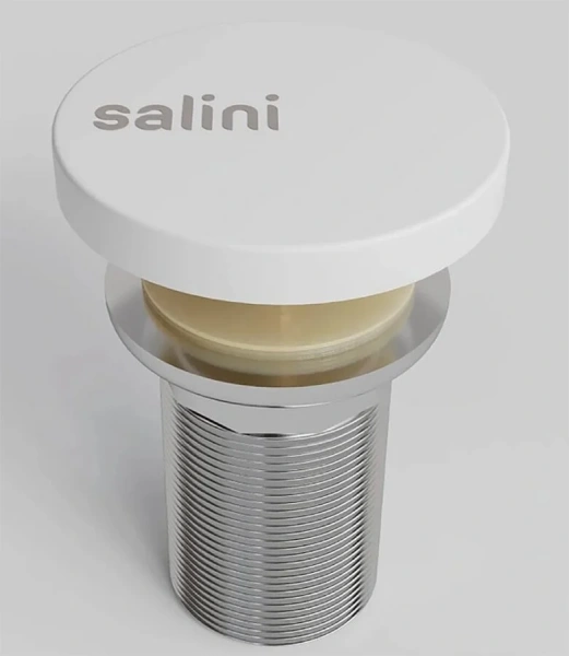 Донный клапан Salini белый глянцевый 162201G (детальная фотография)