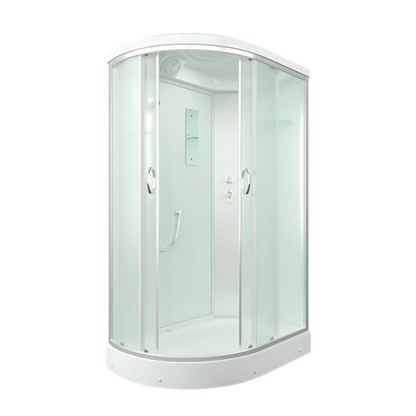 Душевая кабина Erlit Comfort ER3512P 120х80 см асимметричная (детальная фотография), со стеклянными задними стенками