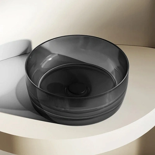 Раковина Abber Kristall 40 см черная - фото 1