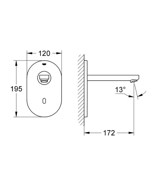 Кран для раковины бесконтактный Grohe Euroeco CE 36273000 (детальная фотография) index_1