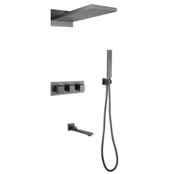 Душевой комплект Abber Daheim никель AF8253NG (детальная фотография)