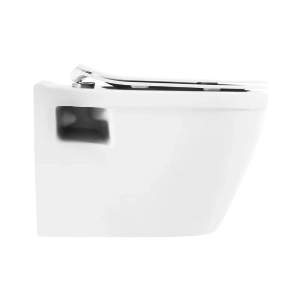 Унитаз с инсталляцией BelBagno Loto с кнопкой смыва хром BB070CHR/SC/BB002-80/BB005-PR-CHROME (детальная фотография), с инсталляцией index_1