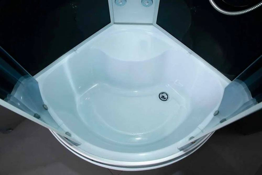 Душевая кабина Erlit Comfort ER3510TP-C 100х100 см с сиденьем (детальная фотография), с раздвижными дверьми