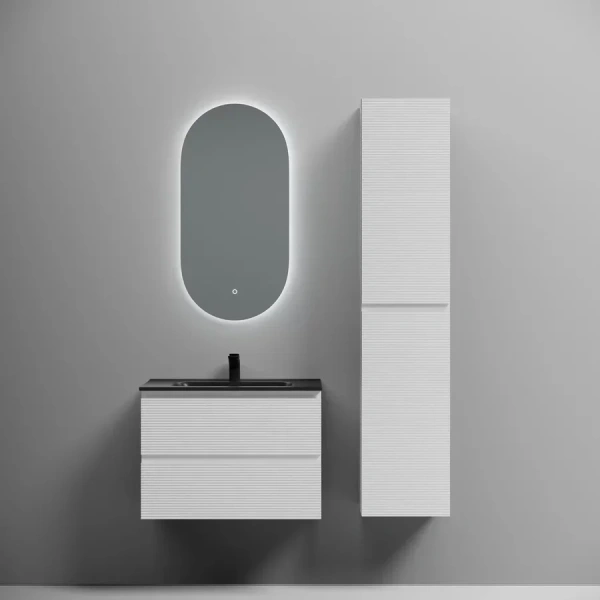 Тумба под раковину подвесная Sancos Folk 70 см белая FL70W (детальная фотография), комплект (набор)