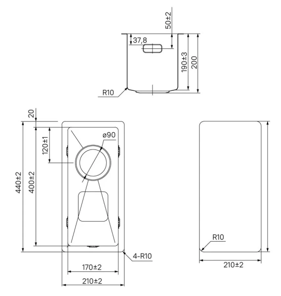 Мойка для кухни IDDIS Edifice 21 см графит EDI21G0i77 (детальная фотография), встраиваемые, интегрированные