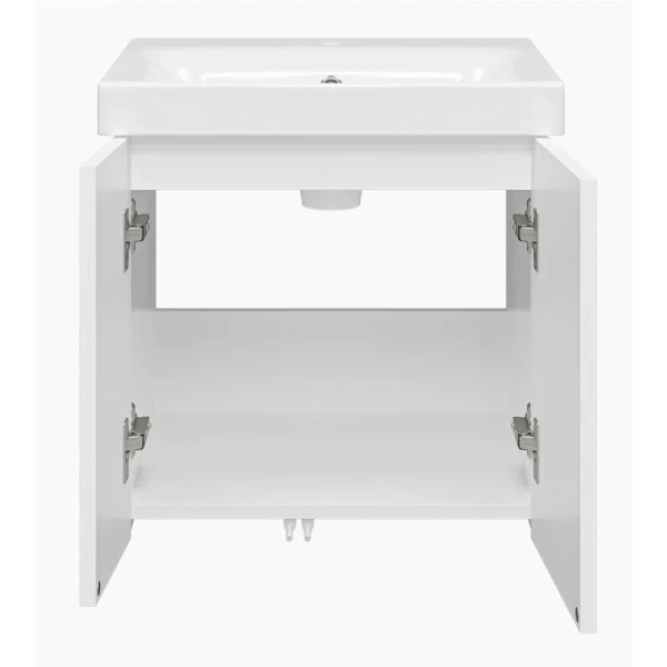 Тумба под раковину подвесная Misty Лира 50 см белая Пр-Лир06050-50По (детальная фотография), современная, hi-tech