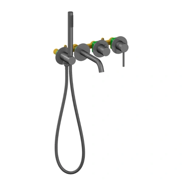 Смеситель для ванны Timo Saona черное золото 2314/18YSM (детальная фотография)