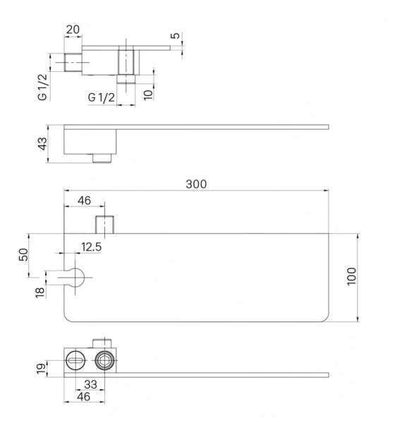Шланговое подключение IDDIS Slide с держателем для лейки SLIAB00i62 (детальная фотография), нет в наличии