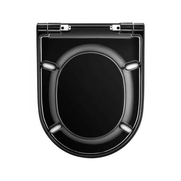 Крышка-сиденье с микролифтом BERGES Geo черная 015113 (детальная фотография), с микролифтом index_1