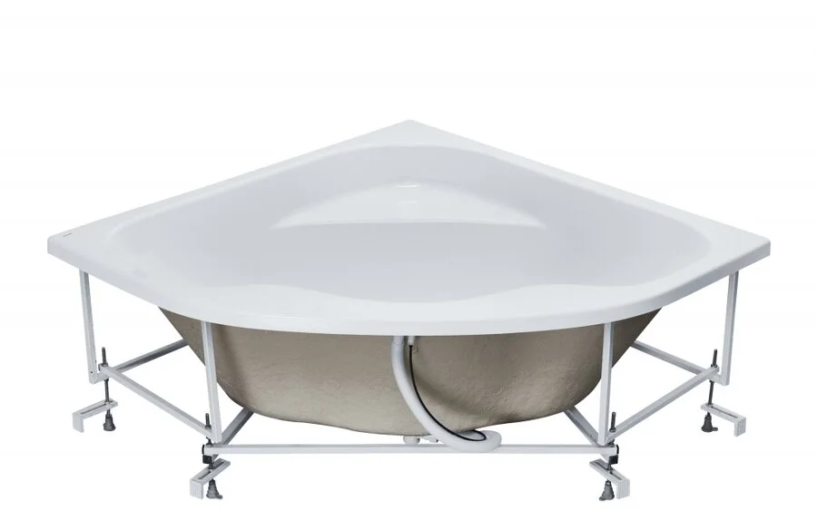 Ванна акриловая Santek Канны 150х150 (детальная фотография), без гидромассажа, недорогие, большие