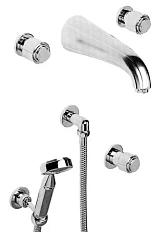 Ванна из искусственного камня Migliore Olivia Angolare 174х80 см фурнитура бронза