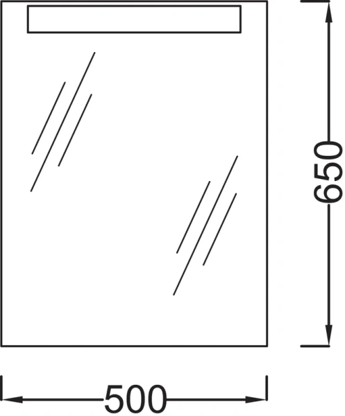 Зеркало с подсветкой Jacob Delafon Presquile 50 см прямоугольное EB1107-NF (детальная фотография), прямоугольные
