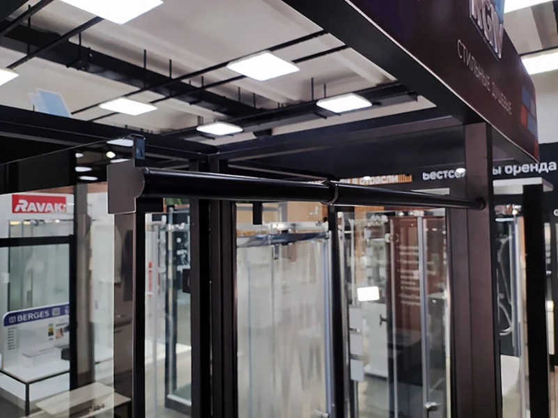 Душевая перегородка RGW Walk In WA-111B 90 см профиль черный 411011109-84 (детальная фотография), в наличии