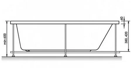 Ванна акриловая Relisan Lada 140 х 70 см Гл000000982 (детальная фотография), современныe, hi-tech