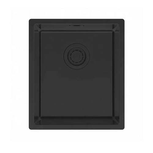 Мойка для кухни Paulmark Lassan 38 см черная матовая - фото 1