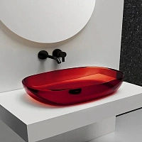 Раковина Abber Kristall 60 см красная