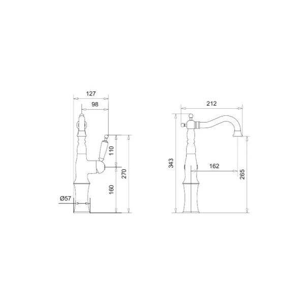 Смеситель для раковины Migliore Oxford хром 19133 (детальная фотография), для раковины