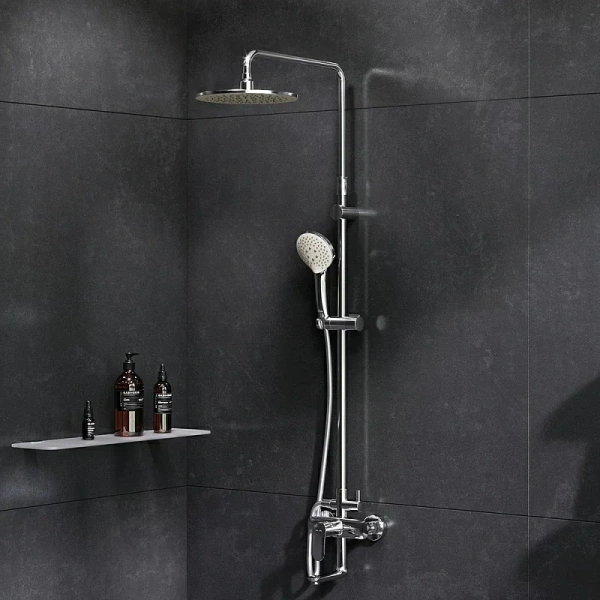 Душевая стойка Am.Pm Like F0780920 хром (детальная фотография), современные, hi-tech