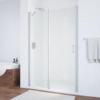 Душевая дверь профиль матовый хром стекло прозрачное Vegas-glass