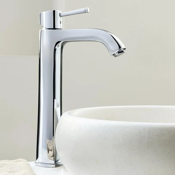 Смеситель для раковины, хром-золото, Grohe Grandera 23313IG0 (детальная фотография), однорычажные, двухрычажные