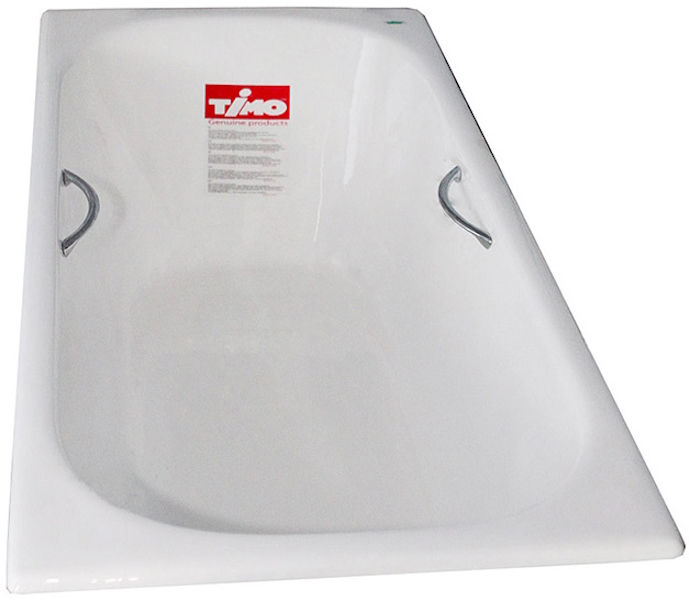 Ванна чугунная с противоскользящим покрытием, с ручками, 170х75 см, Timo Standart 3V И0000010 (детальная фотография), чугунные