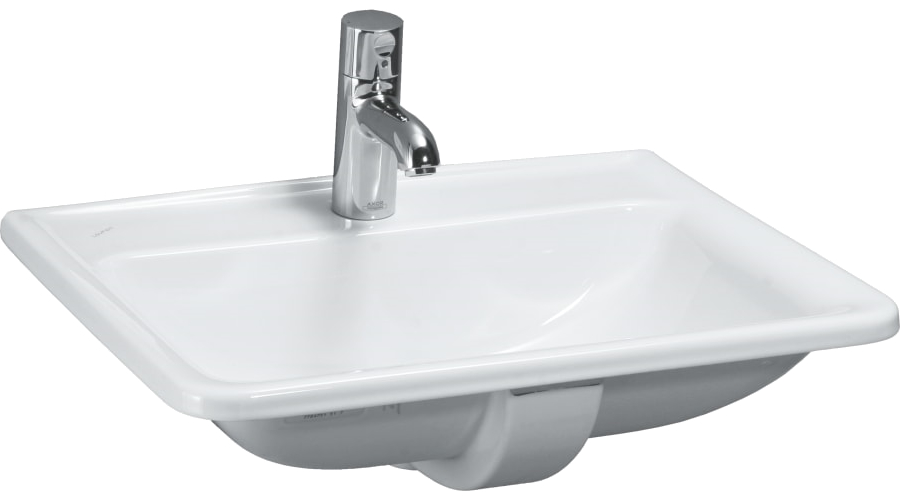 Раковина Laufen Pro 56 см встраиваемая, с 1 отверстием для смесителя 8.1396.1.000.104.1 (детальная фотография)
