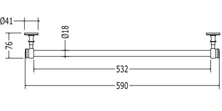 Полотенцедержатель для ванной, цвет светлое золото, Devon&Devon First Class DD33370OT (детальная фотография), по запросу