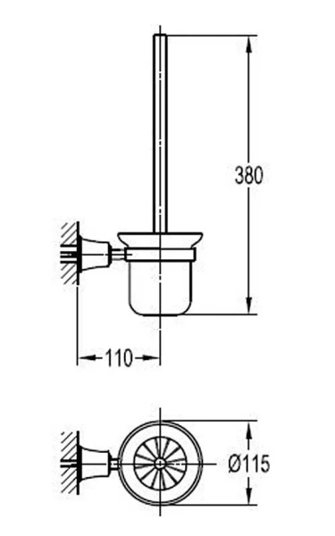 Ёршик Cezares Liberty хром CZR-F-8990 (детальная фотография), современные, hi-tech