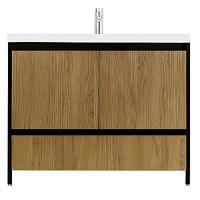 Тумба под раковину напольная Velvex Klaufs 99 см черная/шатане