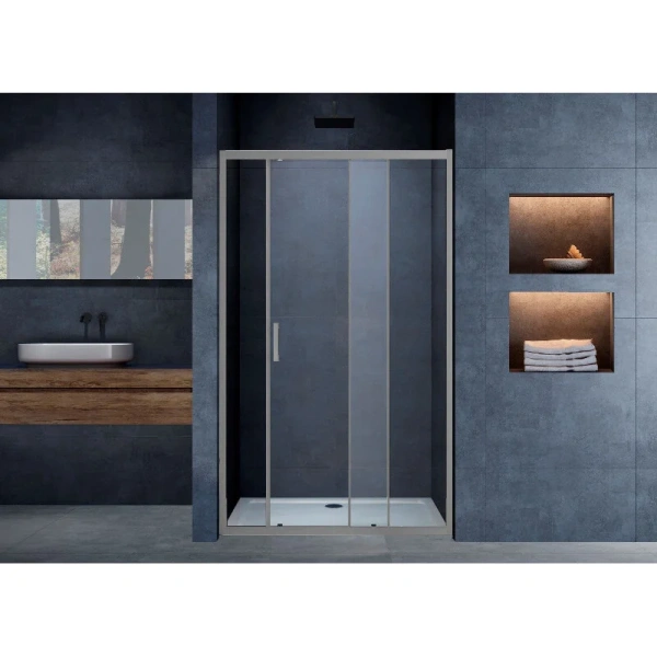 Душевая дверь в нишу Vincea Alpha VDS-3AL130 см раздвижная (детальная фотография), 130 см