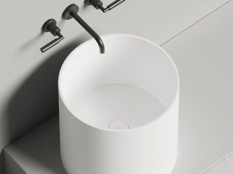 Раковина Salini Armonia 04 46 см белый матовый 130118M (детальная фотография), накладные (на столешницу), пристенные