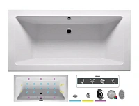 Ванна гидромассажная Riho Lusso 190 x 90 см, JOY2