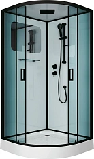 Душевая кабина Niagara Premium 90х90 см профиль черный матовый