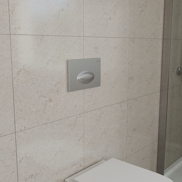 Клавиша смыва D&K Rhein.Marx хром матовый DB1399002 (детальная фотография), слив эконом-стандарт с двумя клавишами