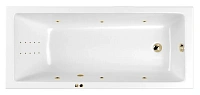 Ванна гидромассажная Whitecross Wave 160 x 70 см, LINE NANO, золото, белый, 0101.160070.100.LINENANO.GL