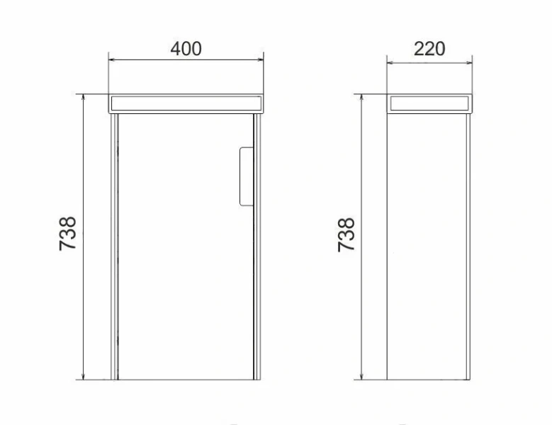 Тумба под раковину подвесная Velvex Klaufs 40 см белая/шатане tpKLA.40.1D-617.216 (детальная фотография), в наличии