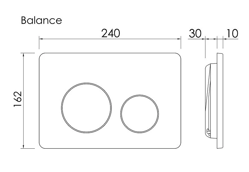Клавиша смыва Ceramica Nova Balance брашированное золото CN12-001BG (детальная фотография), нет в наличии