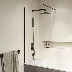 Шторка для ванны RGW Screens SC-050B 90x150 см профиль черный